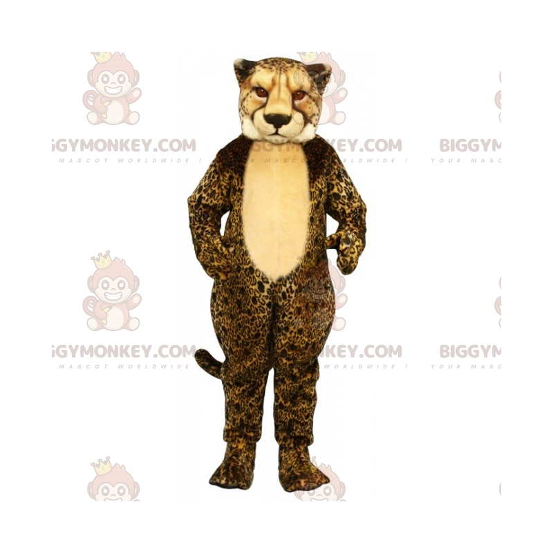 BIGGYMONKEY™ maskotkostume af beige mave-gepard - BIGGYMONKEY™ maskotkostume af beige mave-gepard -