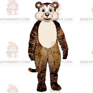 Hvid Bellied Cheetah BIGGYMONKEY™ maskotkostume - Løvemasker - BIGGYMONKEY_015321 - BiggyMonkey.com