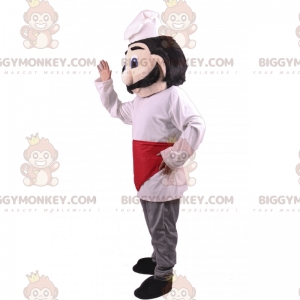 Kostium szefa kuchni BIGGYMONKEY™ z dużymi wąsami -