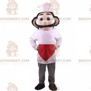 Costume de mascotte BIGGYMONKEY™ de Chef avec grande moustache