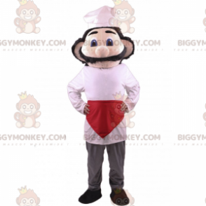 Costume de mascotte BIGGYMONKEY™ de Chef avec grande moustache
