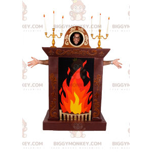 Fireplace BIGGYMONKEY™ Mascot Costume - Biggymonkey.com