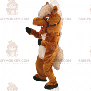 Weiches, pelziges Pferd BIGGYMONKEY™ Maskottchen-Kostüm -