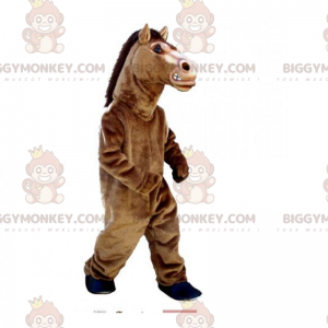 Horse with Crest BIGGYMONKEY™ Mascot Costume Black -