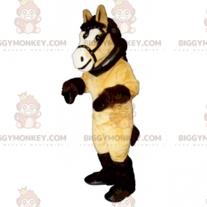 Traje de mascote de cavalo BIGGYMONKEY™ com arreio grande –