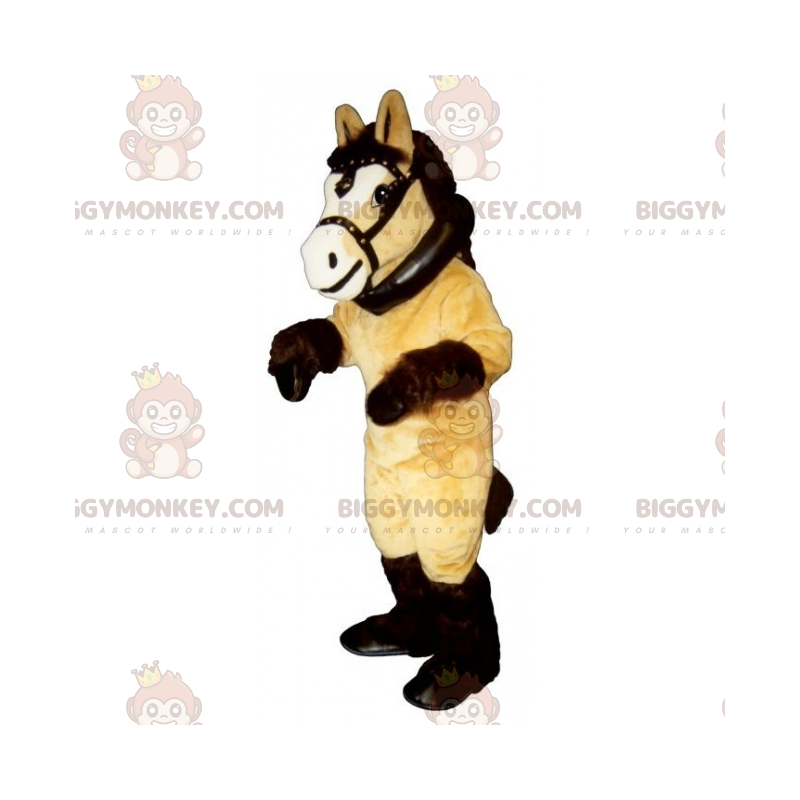 Kostium maskotki konia BIGGYMONKEY™ z dużą uprzężą - Kostium maskotki konia BIGGYMONKEY™ z dużą uprzężą -