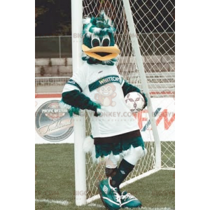 BIGGYMONKEY™ Mascot Costume Green and White Duck In Sportswear
