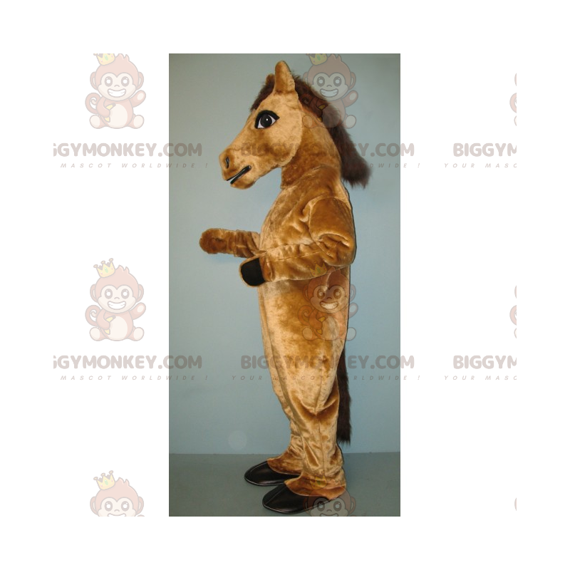 Costume de mascotte BIGGYMONKEY™ de cheval marron clair - Costume de mascotte BIGGYMONKEY™ de cheval marron clair -