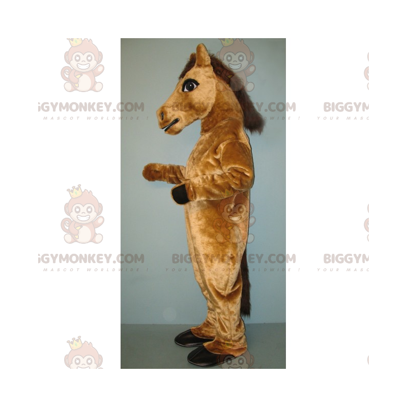 Traje de mascote de cavalo bronzeado BIGGYMONKEY™ –