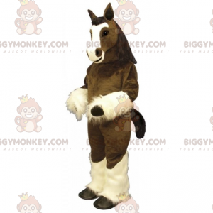 Costume de mascotte BIGGYMONKEY™ de cheval marron et pattes