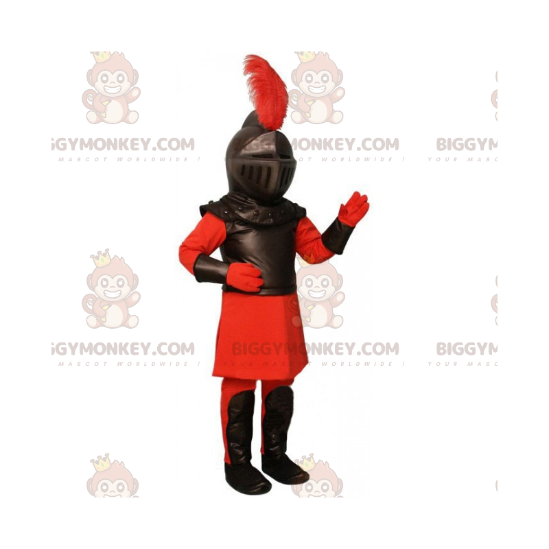 Kostium maskotki BIGGYMONKEY™ Rycerz w czerwono-czarnej zbroi - Kostium maskotki BIGGYMONKEY™ Rycerz w czerwono-czarnej zbroi -