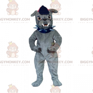 Hund BIGGYMONKEY™ Maskotdräkt - Bulldog med mössa - BiggyMonkey
