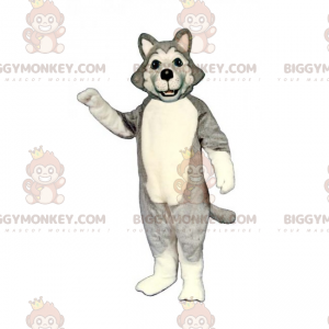 Costume de mascotte BIGGYMONKEY™ de chien - Husky gris -