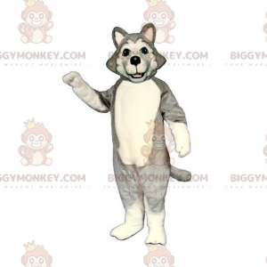 Hond BIGGYMONKEY™ Mascottekostuum - Grijze Husky -