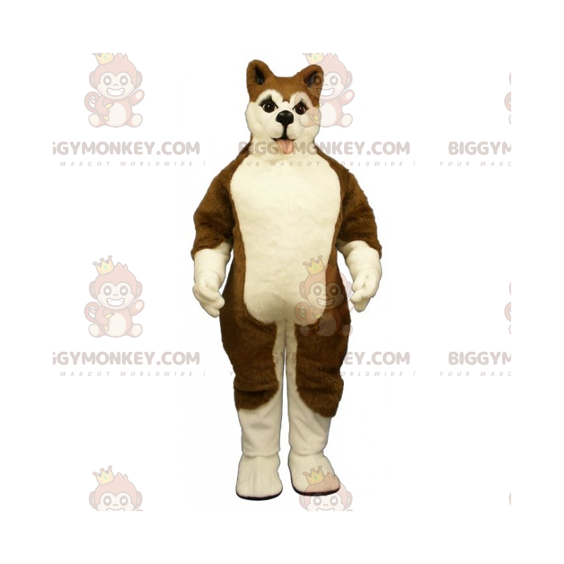 Hund BIGGYMONKEY™ Maskotdräkt - Brun Husky - BiggyMonkey maskot