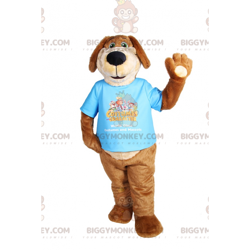 Στολή μασκότ μπλουζάκι σκύλου BIGGYMONKEY™ με μακριά αυτιά -