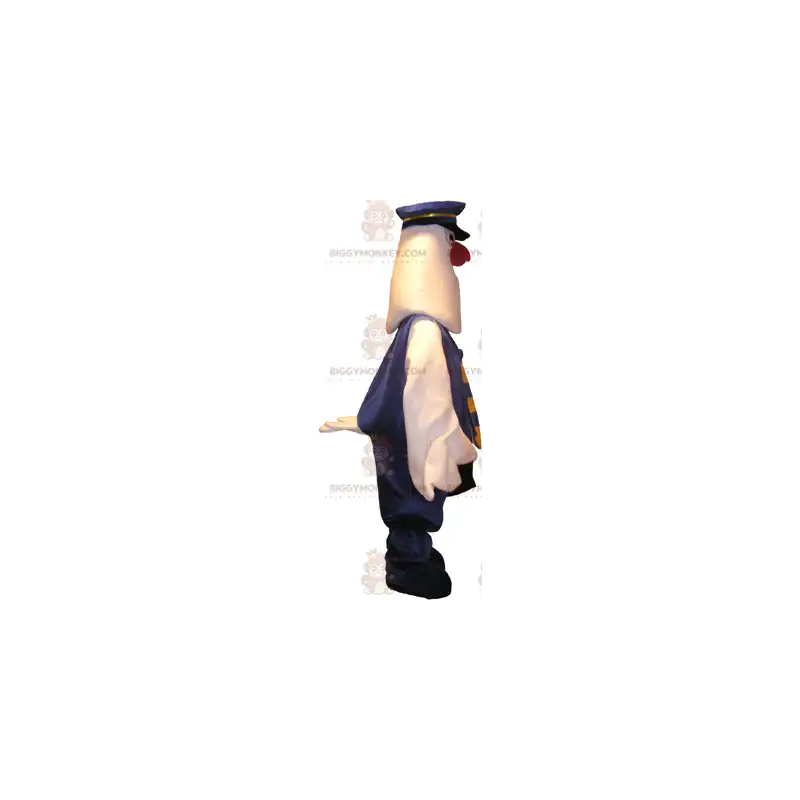 Kostým maskota s červeným nosem BIGGYMONKEY™ s pošťáckým Kostým maskota s červeným nosem BIGGYMONKEY™ s pošťáckým