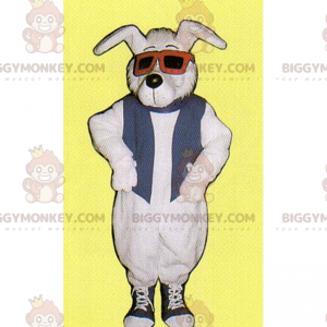 Dog BIGGYMONKEY™ Mascot Costume with Sneakers and Glasses –