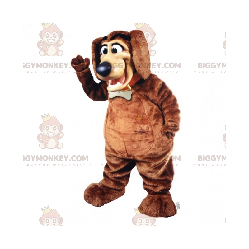 Hund BIGGYMONKEY™ Maskottchen-Kostüm mit Halsband und Anhänger Hund BIGGYMONKEY™ Maskottchen-Kostüm mit Halsband und Anhänger