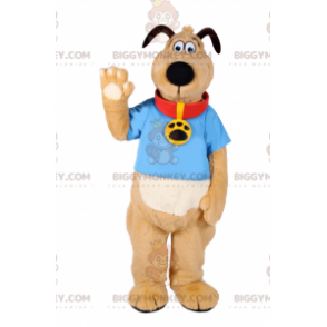 Hund BIGGYMONKEY™ maskotdräkt med t-shirt och medalj - Hundmaskot - BIGGYMONKEY_015406 - BiggyMonkey.com