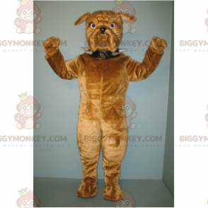 Brown Dog BIGGYMONKEY™ Mascot Costume with Spike Collar –