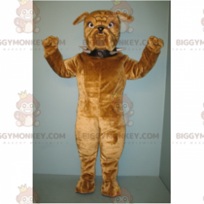 Brown Dog BIGGYMONKEY™ Mascot Costume with Spike Collar -