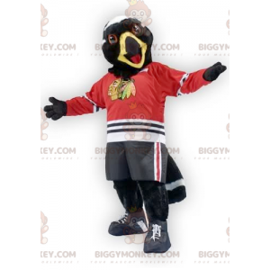 Sort og hvid Bird Eagle BIGGYMONKEY™ maskotkostume i sportstøj