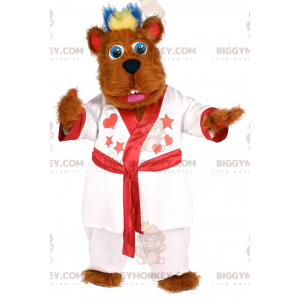 Kostým maskota pro psa BIGGYMONKEY™ v županu Heart White –