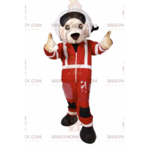 BIGGYMONKEY™ Dog Mascot Costume In Race Car Outfit -