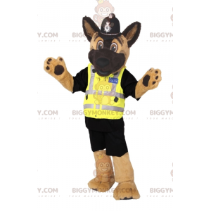 BIGGYMONKEY™ Hundemaskotkostume i politimandstøj -