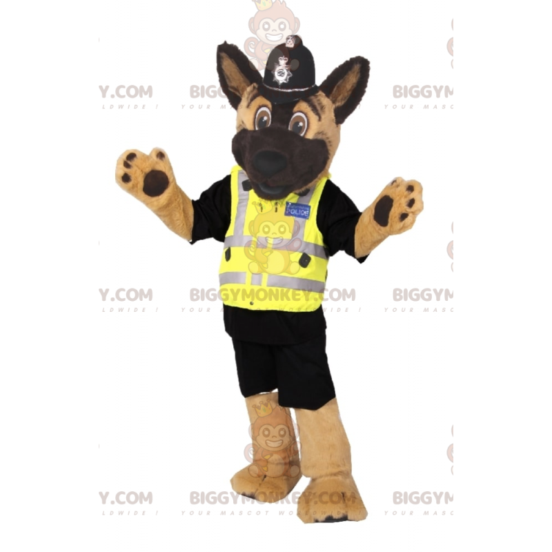 Costume de mascotte BIGGYMONKEY™ de chien en tenue de policier Costume de mascotte BIGGYMONKEY™ de chien en tenue de policier