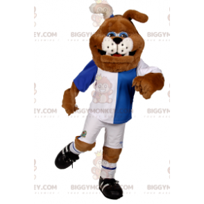 BIGGYMONKEY™ Hundemaskotkostyme i blått og hvitt fotballantrekk - Hundemasker - BIGGYMONKEY_015427 - BiggyMonkey.com
