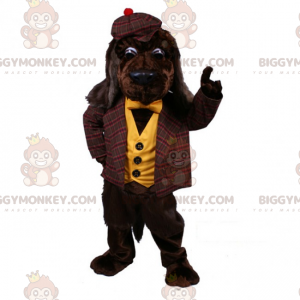 BIGGYMONKEY™ Dog Mascot Costume In Typical English Outfit -