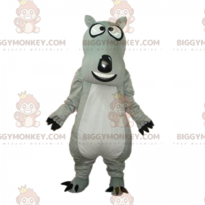 Fantasia de mascote Big Head Grey Dog BIGGYMONKEY™ –