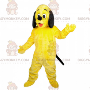 Keltainen ja musta koiran BIGGYMONKEY™ maskottiasu -
