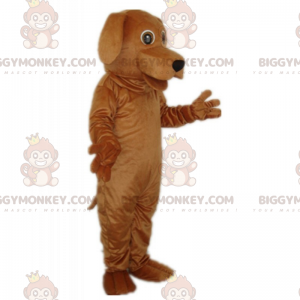 Costume da mascotte cane marrone con orecchie lunghe