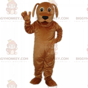 Kostým maskota Hnědého psa s dlouhýma ušima BIGGYMONKEY™ –