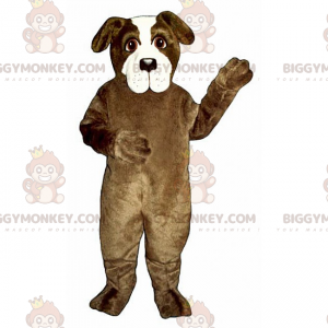 Costume de mascotte BIGGYMONKEY™ de chien marron et blanc -