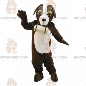 BIGGYMONKEY™ St. Bernard Dog Mascot Costume With His Little