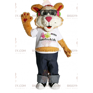 Στολή μασκότ Puppy BIGGYMONKEY™ με γυαλιά ηλίου και τζιν - Μασκότ σκυλιών - BIGGYMONKEY_015444 - BiggyMonkey.com