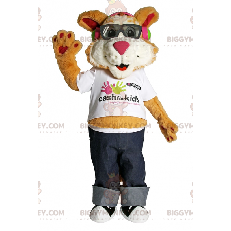 Kostium maskotki szczeniaka BIGGYMONKEY™ z okularami Kostium maskotki szczeniaka BIGGYMONKEY™ z okularami