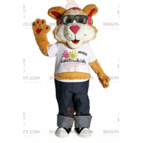 Στολή μασκότ Puppy BIGGYMONKEY™ με γυαλιά ηλίου και τζιν - Μασκότ σκυλιών - BIGGYMONKEY_015444 - BiggyMonkey.com