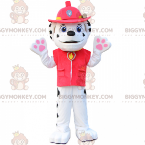 BIGGYMONKEY™ Mascot Costume Dalmatian Puppy In Firefighter