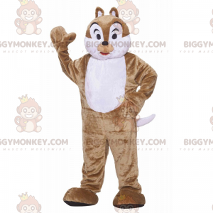 Braun-weißes Chipmunks BIGGYMONKEY™ Maskottchen-Kostüm -