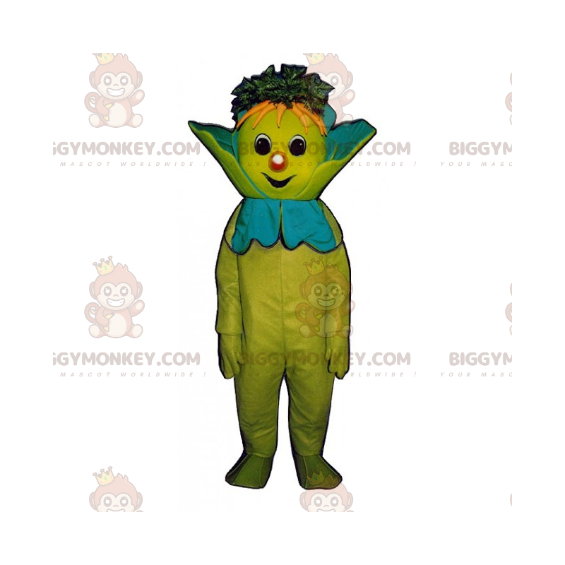 Costume da mascotte Cabbage BIGGYMONKEY™ con faccina sorridente Costume da mascotte Cabbage BIGGYMONKEY™ con faccina sorridente