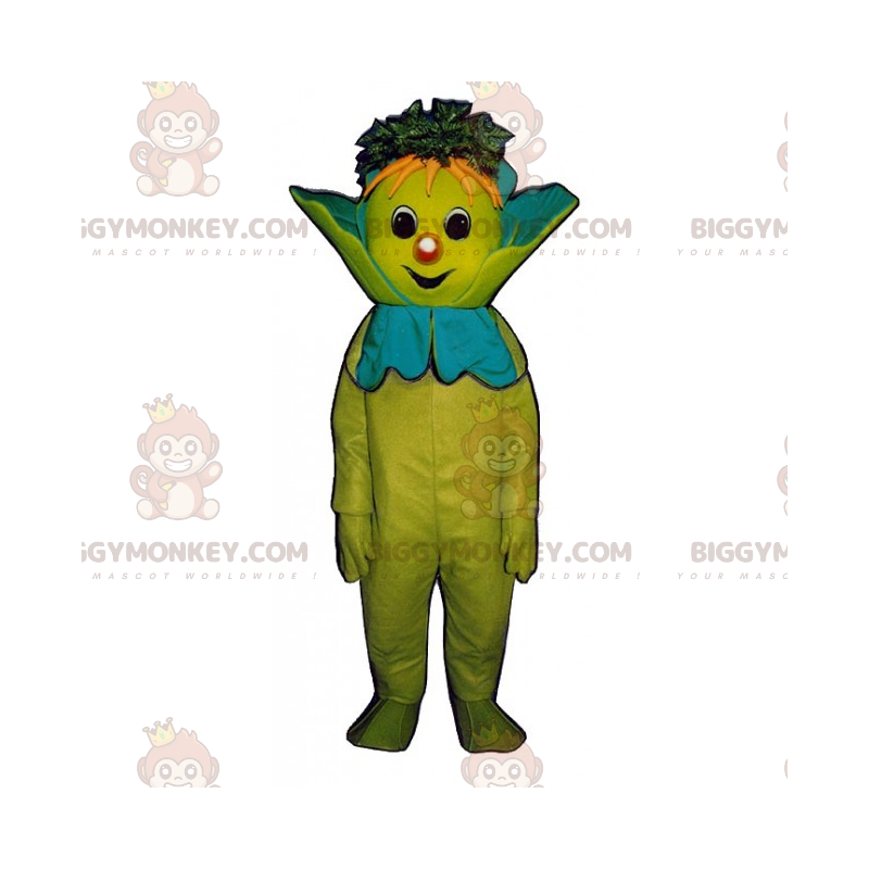 Disfraz de mascota Cabbage BIGGYMONKEY™ con cara sonriente -