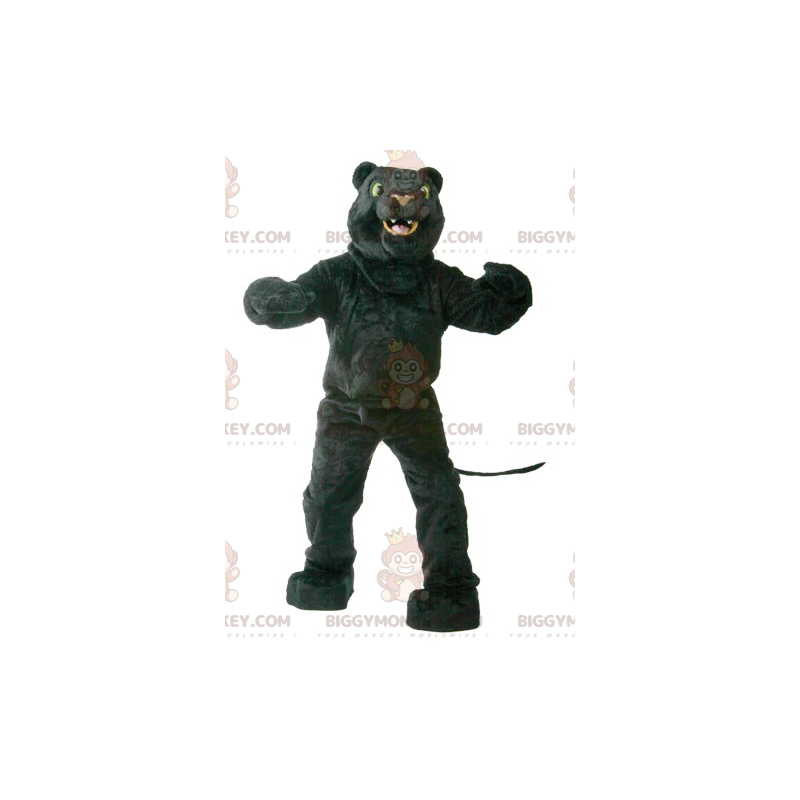 Disfraz de mascota de pantera negra de ojos verdes BIGGYMONKEY™ Disfraz de mascota de pantera negra de ojos verdes BIGGYMONKEY™