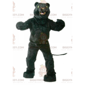 BIGGYMONKEY™ Grünäugiger Schwarzer Panther Maskottchen Kostüm -