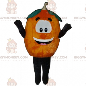 Pumpkin BIGGYMONKEY™ Mascot Costume with smiley face -