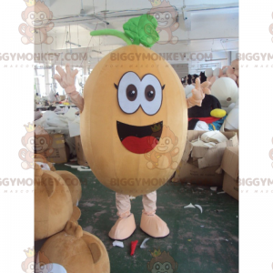 Costume de mascotte BIGGYMONKEY™ de citrouille souriante -